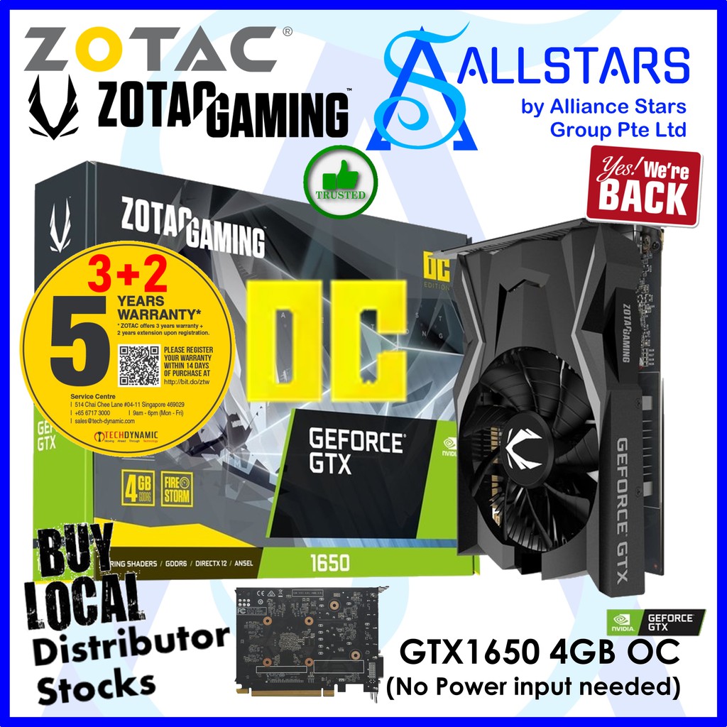 ZOTAC GeForce GTX 1650 OC グラフィックスボード ZT-T16520F-10L