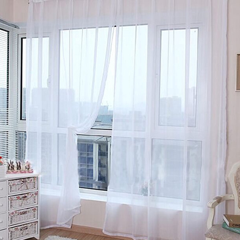 Blinds Curtain Bedroom Home Valances Sheer Scarf Decoration Drape Panel 