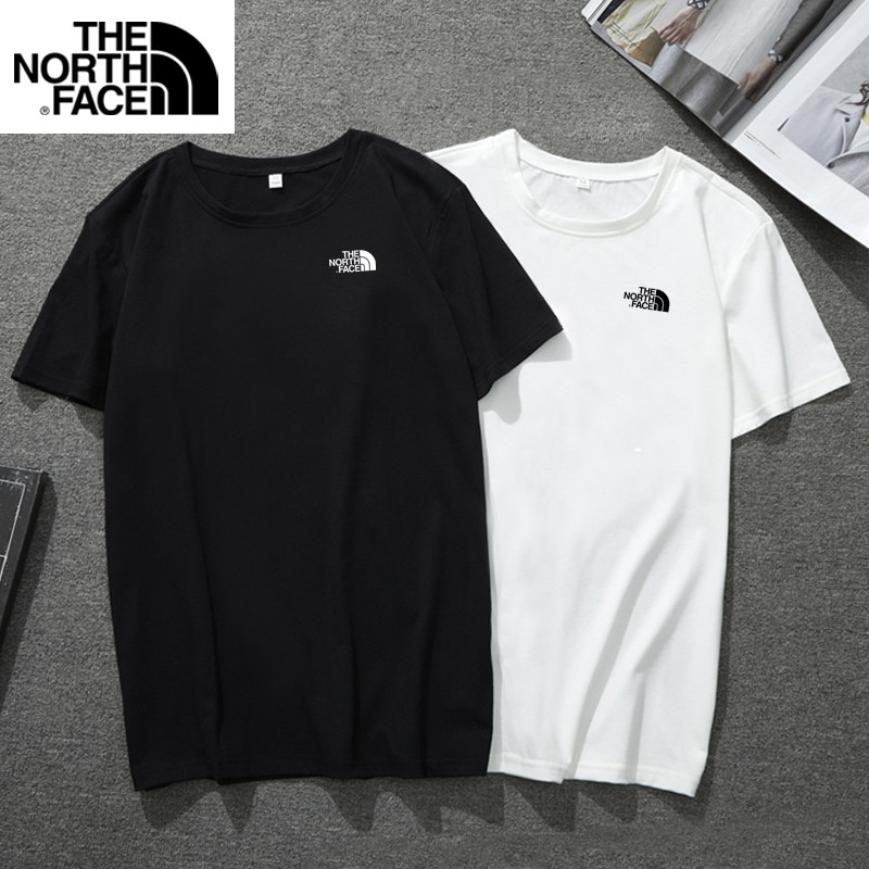 black and white north face t shirt