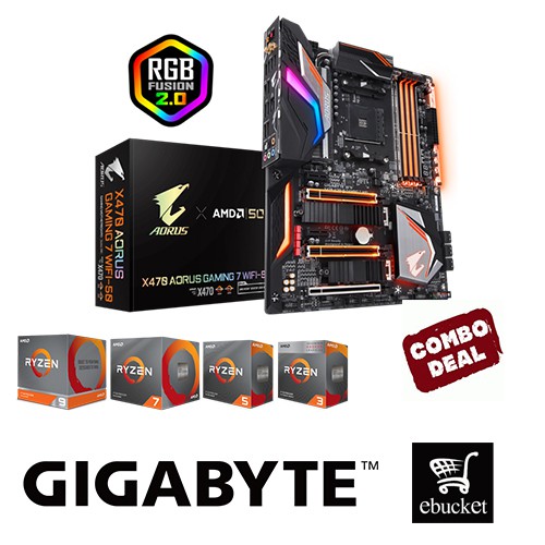 Gigabyte X470 Aorus Gaming 7 Wifi 50 Amd Ryzen 3 Ryzen 5 Ryzen 7 Combo Promo Shopee Singapore