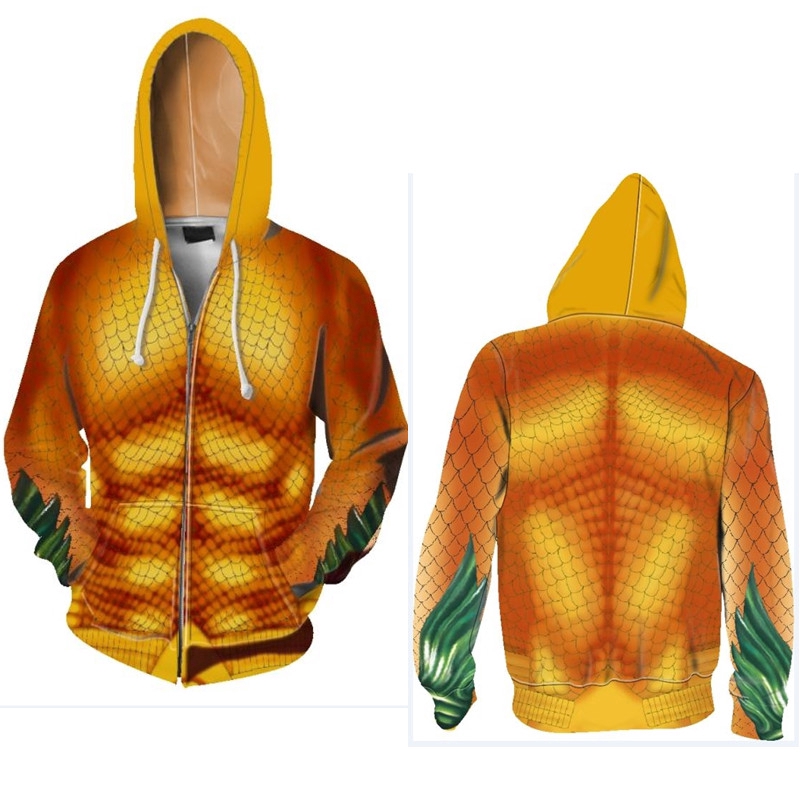 aquaman zip up hoodie