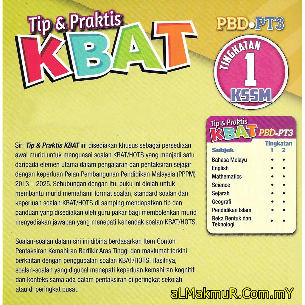 Myb Practice Book Tip Practical Kbat Pt3 Level 1 Languages Friends Shopee Singapore