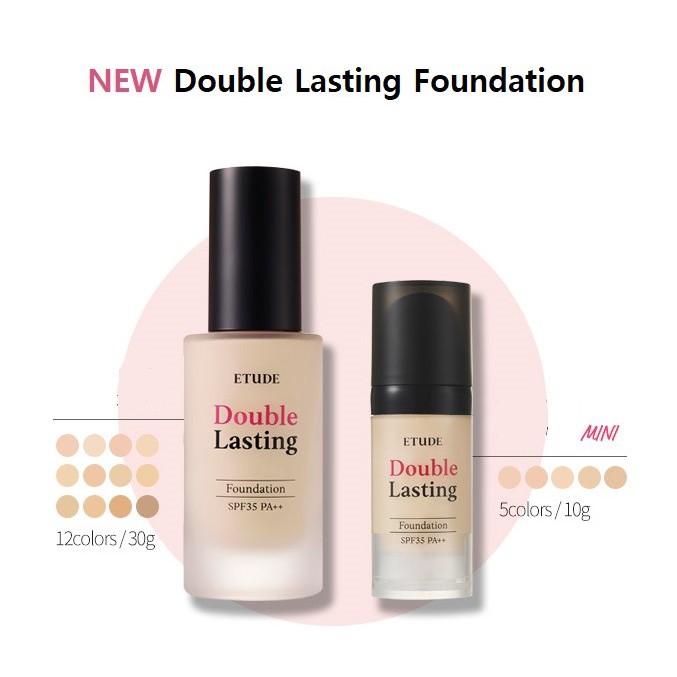 Etude House New Double Lasting Foundation Spf35 Pa 30g 10g Allure Pick Glowpick Shopee Singapore