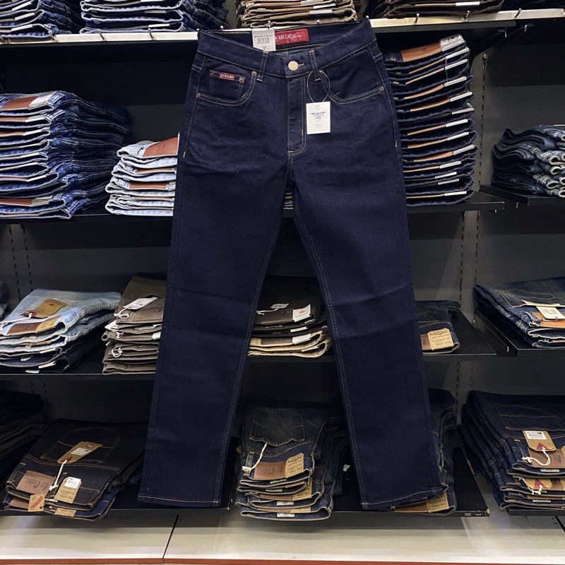 New Ga Blue Jeans Lelaki Stright Cut Stretchable Orginal G A Blue Stright Cut Jeans Shopee Singapore