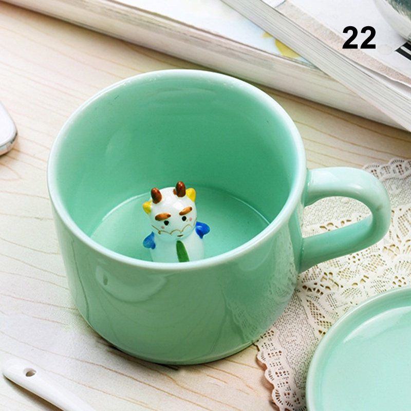Small 3D Ceramic Cute Animals Coffee Milk Cup Tea Mug Heat-resistant Nice Gift 