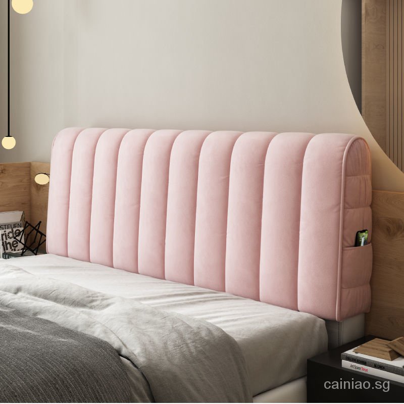 Thicken Bed Head Cover Soft Back, Baby Pink Single Headboard
