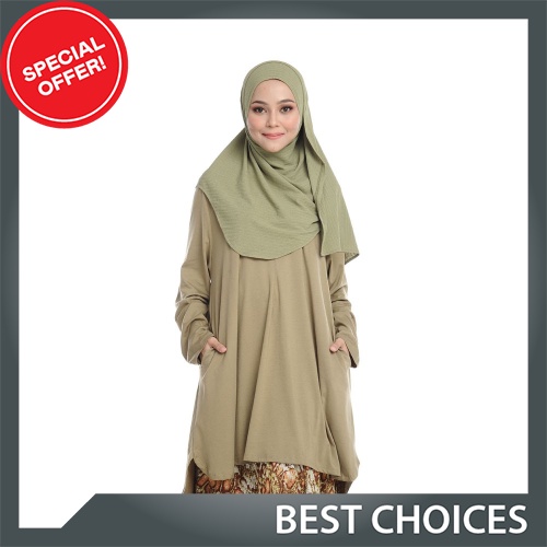 Shop Malaysia Local Ready Stocks Leanen Comfy Kurti V5 Pistachio Pakaian Wanita Muslimah Labuh Sopan Women Blouse Saiz S L Shopee Singapore