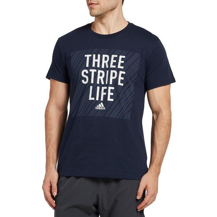 adidas 3 stripe life shirt
