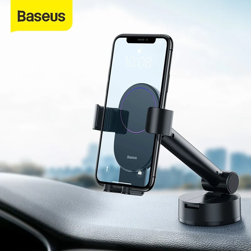 Baseus Simplism Gravity Car Mount Phone Holder with Suction Base Black