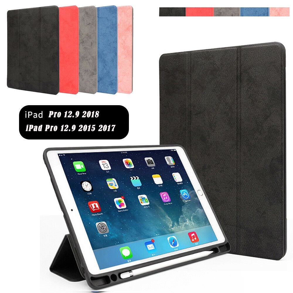 Ipad Pro 12 9 Inch 18 15 17 Magnetic Smart Slim Leather Flip Stand Auto Sleep Wake Case Cover Shopee Singapore
