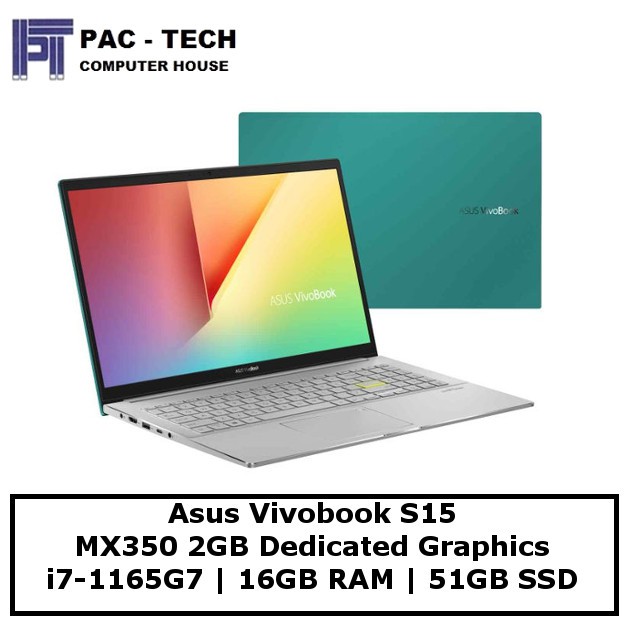 Asus Vivobook S15 S533EQ | i7-1165G7 | 16GB RAM | 512GB SSD | MX350 2GB ...