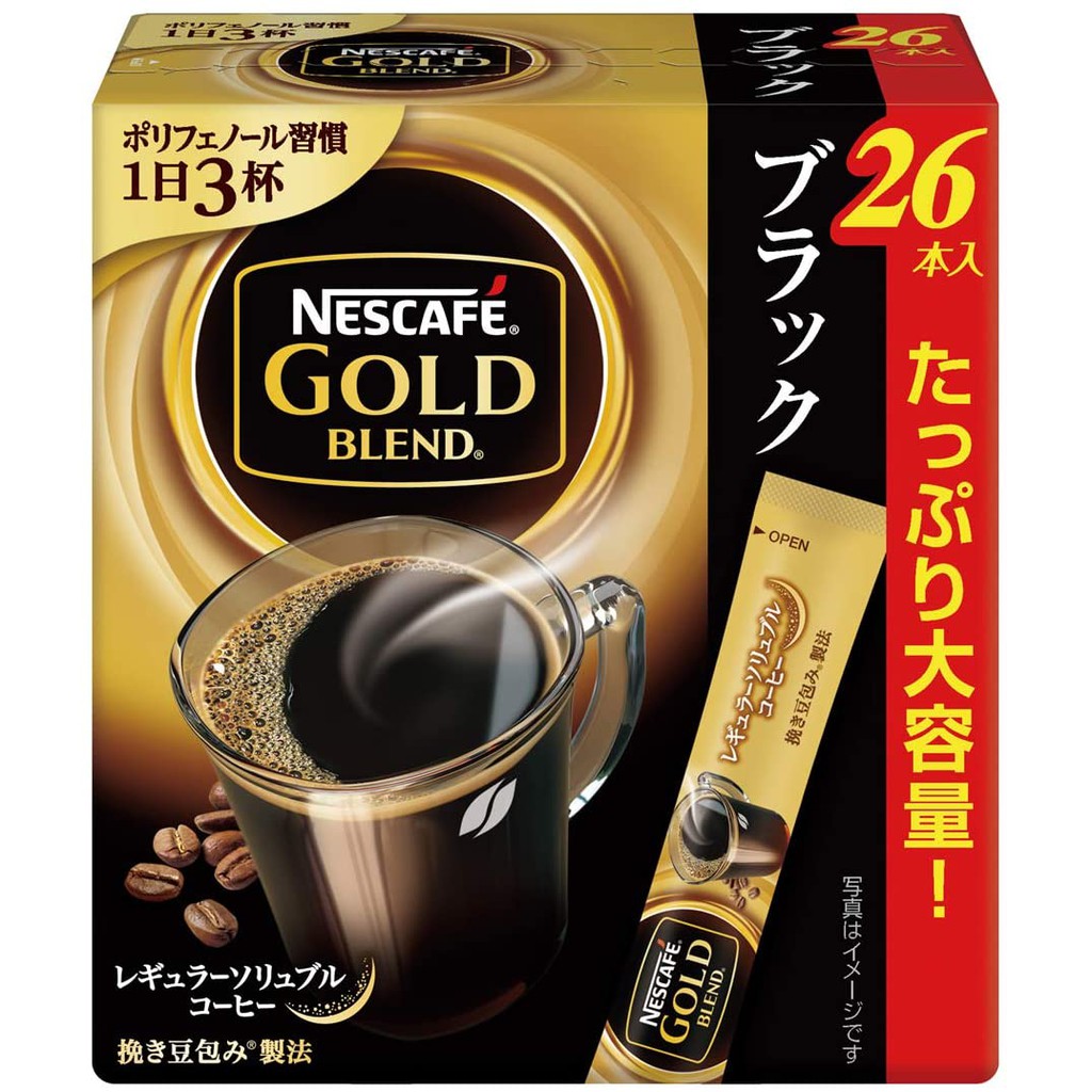 【Made in Japan】Nestle Japan Nescafe Gold Blend Sticks Black 26 Sticks ...