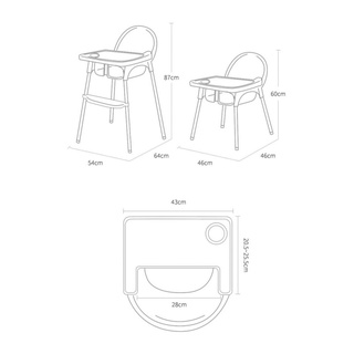2in1 Baby High Chair Ikea Inspired Adjustable Waterproof Eat Dining Seat Highchair #5