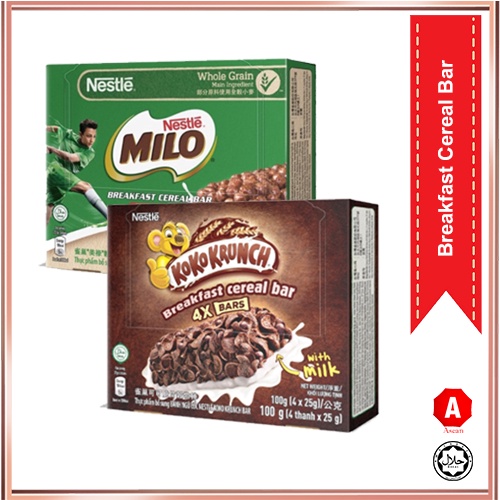 Nestle Milo Cereal Bar 23.5g x 4s / Nestle Koko Krunch Cereal Bar (25g