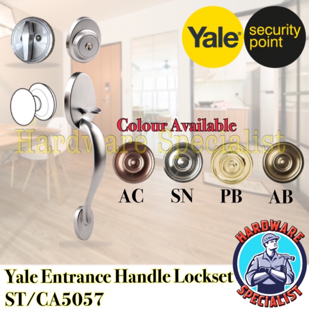 Yale Entrance Handle Lock Set ST/CA5057 / HDB Door Handle / BTO Door Shopee Singapore