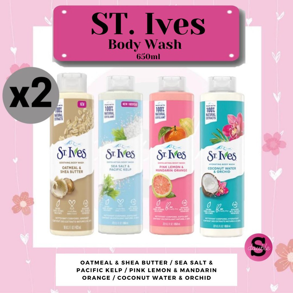 [Bundle of 2] ST IVES Body Wash 650ml x 2 Shopee Singapore