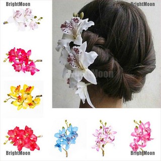 Bridal Rose Flower Hair Clip Hairpin Brooch Bridesmaid Wedding