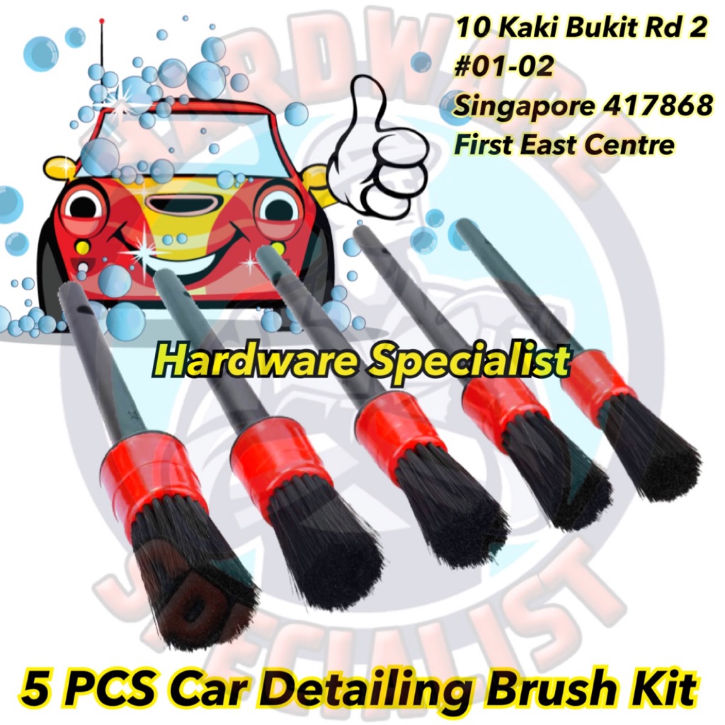 5 Pieces Car Detailing Brush Kit READY STOCK Shopee Singapore