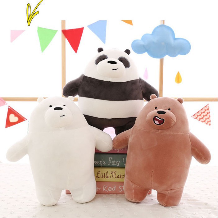  We  Bare  Bears  Grizzly Ice Bear  Panda  Stuffed Cushion 