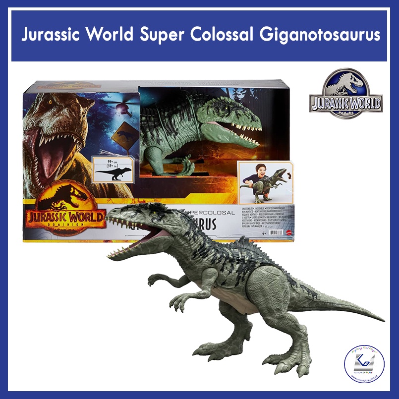 Jurassic World Dominion Super Colossal Giganotosaurus 99 Cm Dinosaur Toy Mattel Gwd68 Shopee 0018