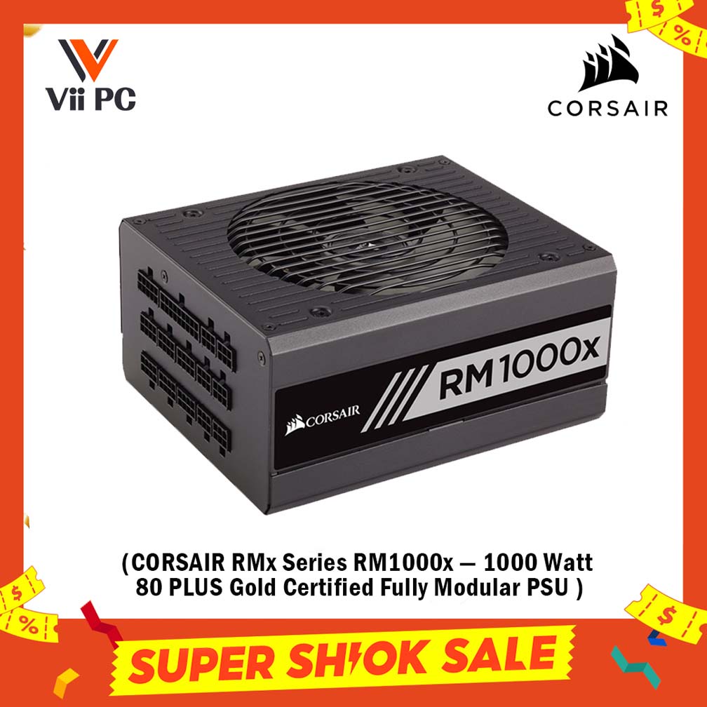 CORSAIR RM1000x 1000W 80+Gold ATX Power Supply (CP9020094UK) Shopee