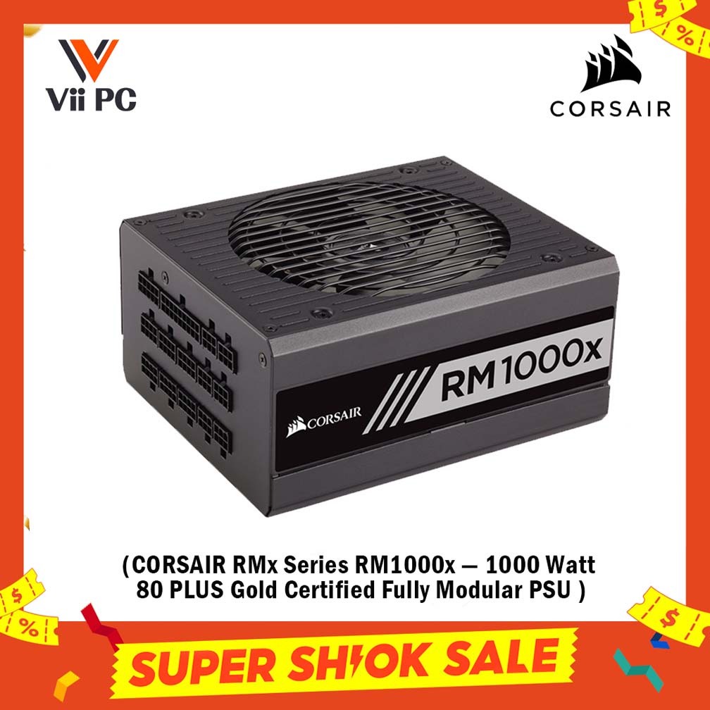 Corsair Rm1000x 1000w 80+gold Atx Power Supply (cp-9020094-uk) 