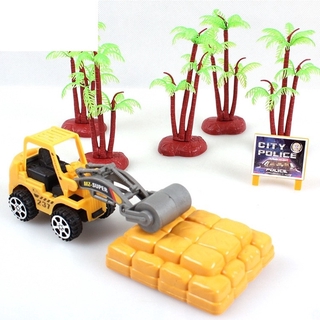6 Engineering Vehicle Model Excavator Bulldozer Kid's Toys #7