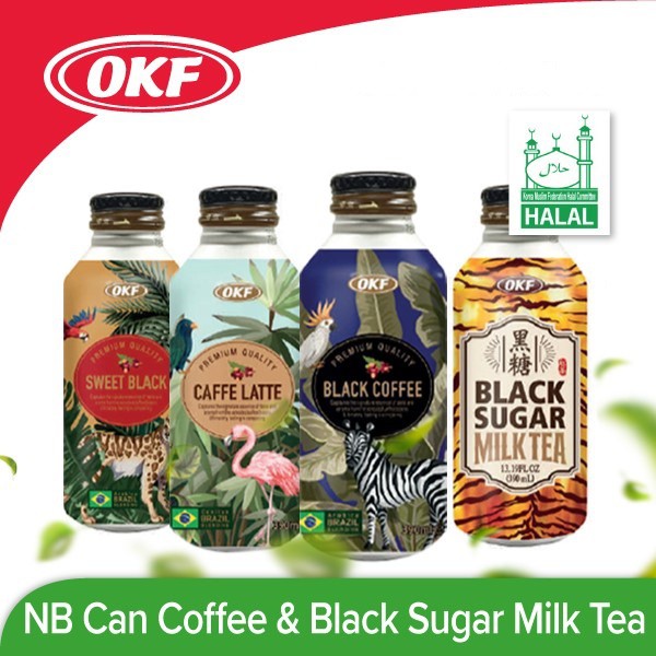 OKF - HALAL NB Can Coffees / Black Sugar Milk Tea 390ml (4 Flavours