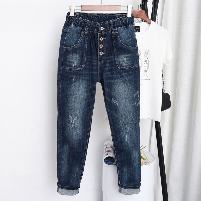 Hot Sales 5xl High Waist Jeans Women Vintage Plus Size Jeans Femme Harem Pants Loose Boyfriend Denim Jeans Streetwear Trousers Women Z31 Birthday Gift Shopee Singapore