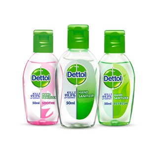 Image of Dettol Anti-bacterial Hand Sanitizer 50ml - Original / Soothe / Refresh