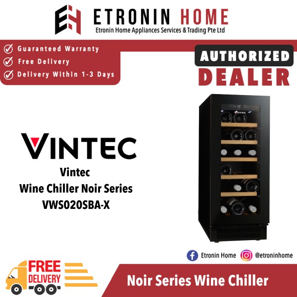 Vintec Wine Chiller Noir Series VWS020SBAX Shopee Singapore