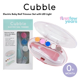 Cubble Electric Baby Nail Trimmer Set with LED Light (2 Colours) Suitable from 0 Month+ Nail Care Set