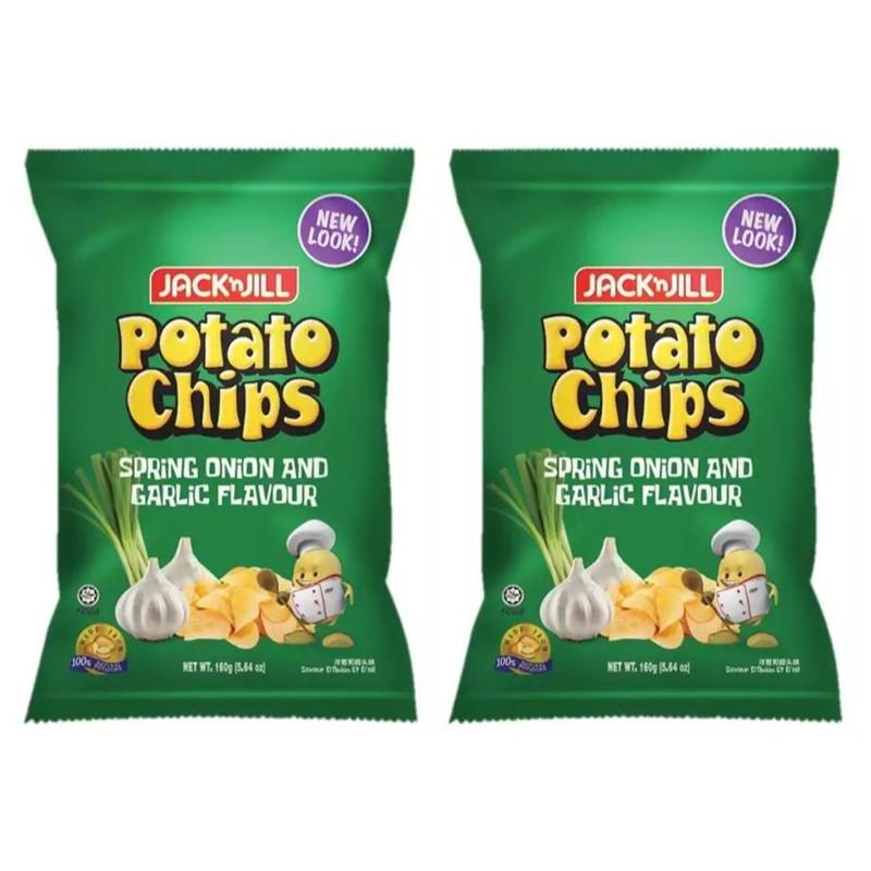 [Bundle of 2] Jack & Jill Potato Chips 70g (Spring Onion & Garlic ...