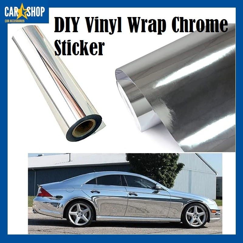 DIY Vinyl Wrap Chrome Sticker Car Chrome Sticker Glossy Car Wrap