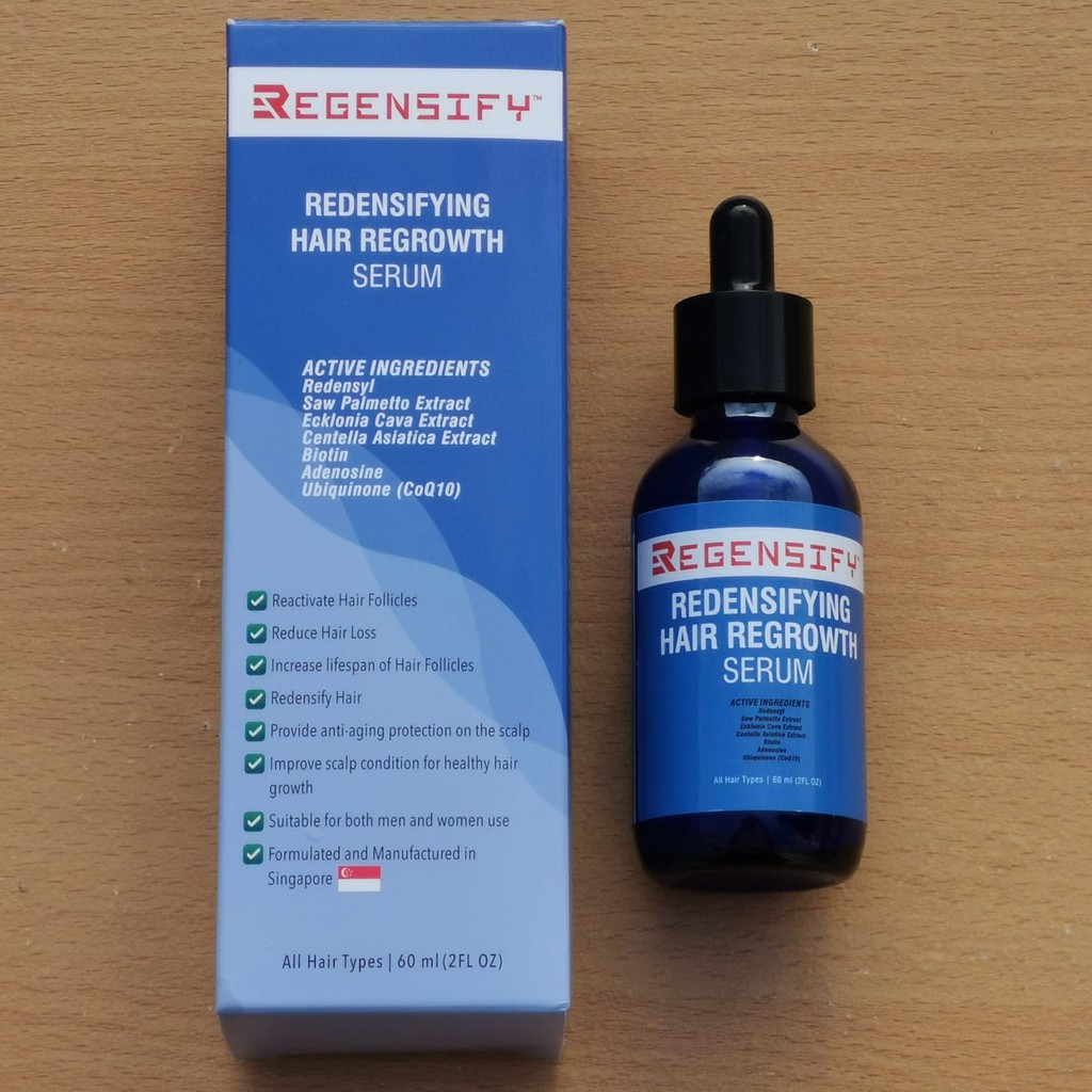 REGENSIFY Redensifying Hair Regrowth Serum 60 ml [Redensyl w Adenosine,  Biotin, Coenzyme Q10, Centella & DHT Blockers] | Shopee Singapore