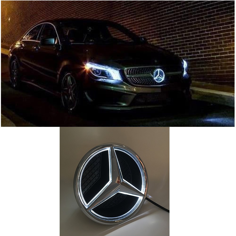 Car Front Grilled Star Emblem Led Illuminated Logo For Mercedes Benz 15 17 Shopee Singapore