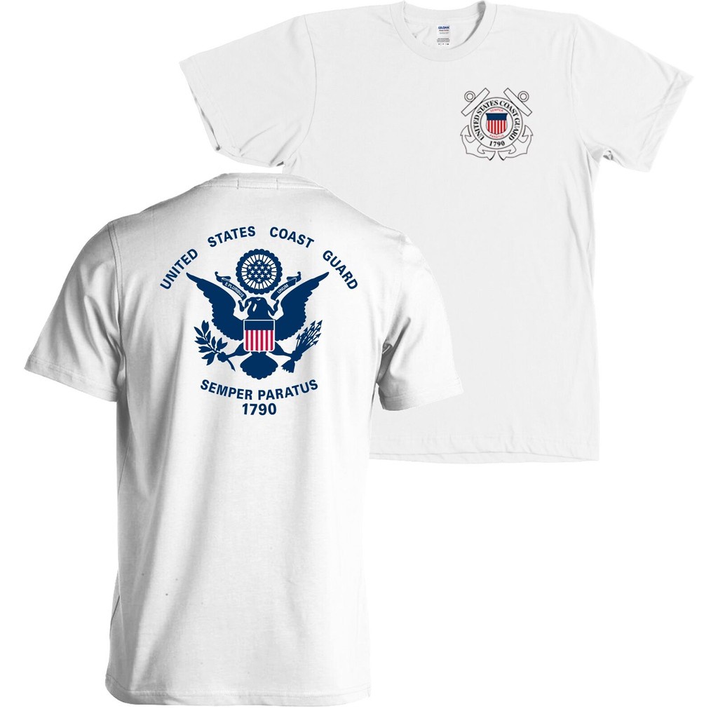 Boutique Fashion Short T Us Coast Guard Wear Flag Uscg Seal Front Back Gildan Cotton O Neck Fitness Men S T Shirt Birthday Gift Shopee Singapore