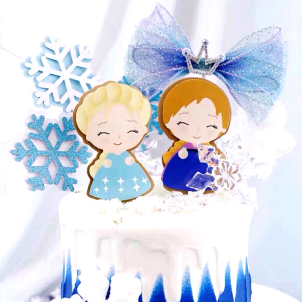 Download (SG seller) Frozen Theme Elsa Anna Happy Birthday Cake Toppers/ Cupcake Topper Tags / Baking ...