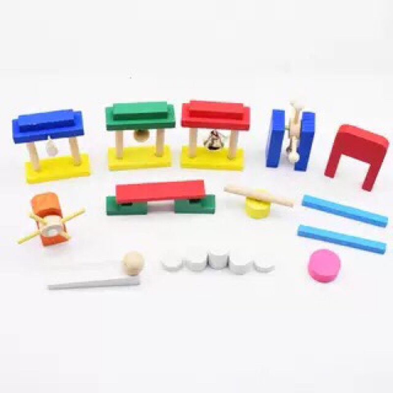 BUYGOO Domino Blocks Set 360 PCS Colorful Wooden Domino Blocks Racing Toy Game Racing Educational Toys for Birthday Party 