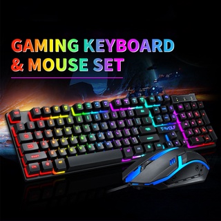 【SG】RGB Gaming Keyboard and Mouse Set Mechanical Touch Full 104 Keys GTX300 T6 TF200 GTX550 LED Rainbow Backlit