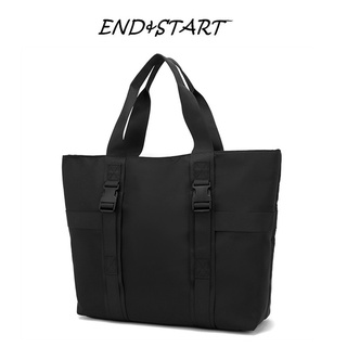 E & S Nylon Water-Repellent Men's Handbag Large-Capacity Tote Bag Solid Color Short-Distance Travel Student Repair Japanese Work Can Hold A4 File