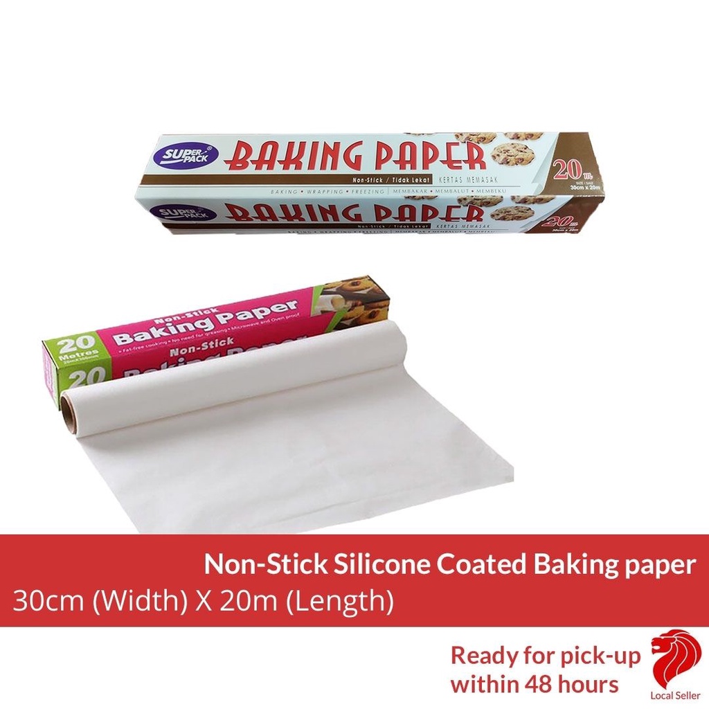 Non Stick Baking Paper (30cm X 20m) silicone coated | Shopee Singapore