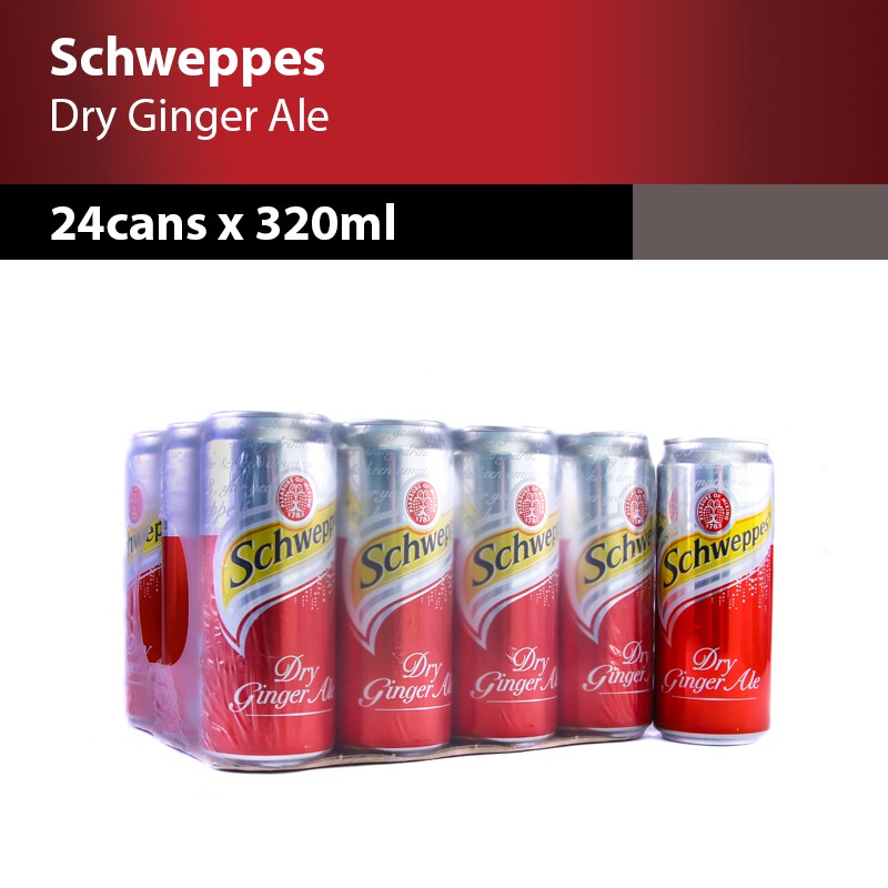 Schweppes Dry Ginger Ale 24 cans x 320ml | Shopee Singapore