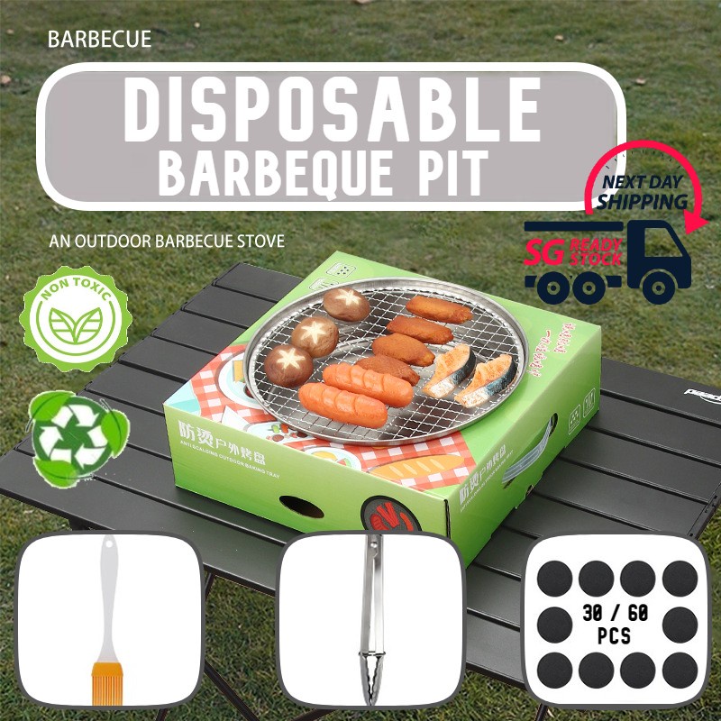 🔥SG🔥Eco Friendly Disposable BBQ Pit/ Quick Setup BBQ Pit/ Disposable