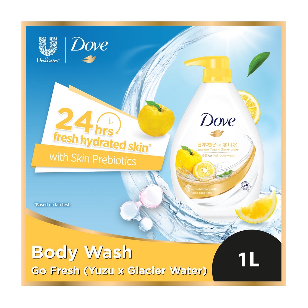 Dove Go Fresh Yuzu x Glacier Water Body Wash 1L Shopee Singapore