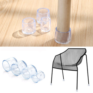 8x Pvc Clear Chair Leg Cap Feet Pad Table Cover Anti Slip