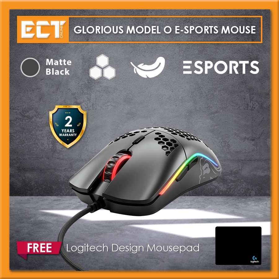 Glorious Model O E Sports Standard Gaming Mouse Matte Black White Glossy Black White Shopee Singapore