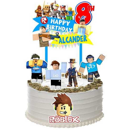 Roblox Birthday Cake Topper Birthday Cake Decoration Shopee Singapore - roblox birthday cake singapore