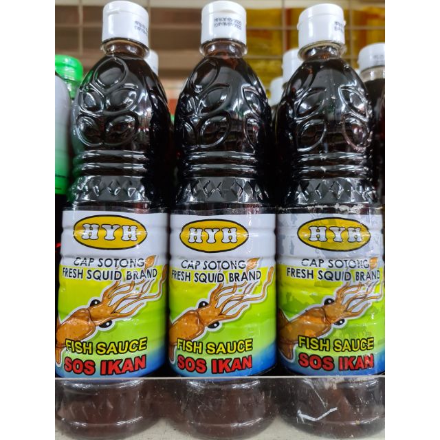 Hyh Sos Ikan Cap Sotong Squid Brand Fish Sauce 880g Shopee Singapore