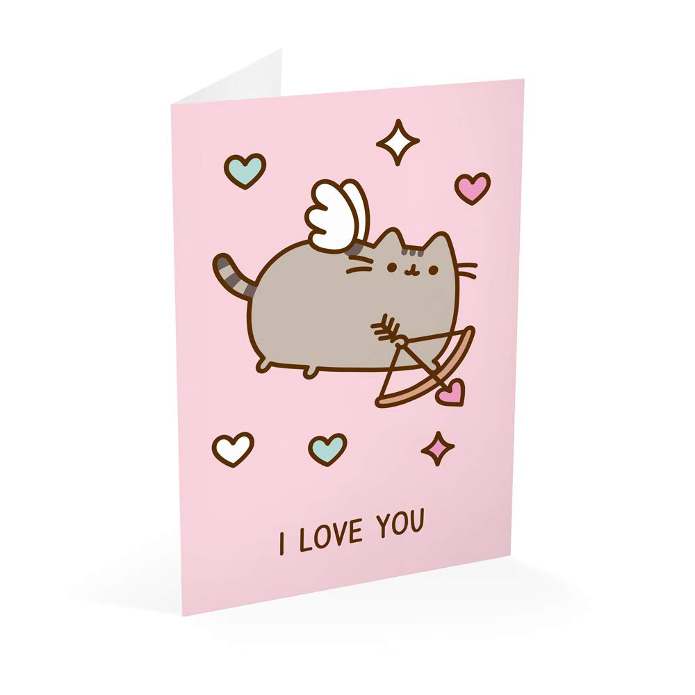 Pusheen Greeting Card Valentine's Day I Love You Flying Cupid | Shopee ...